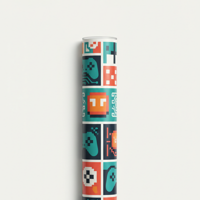 Gaming Theme Vinyl Decal Sleeve—Matte Texture